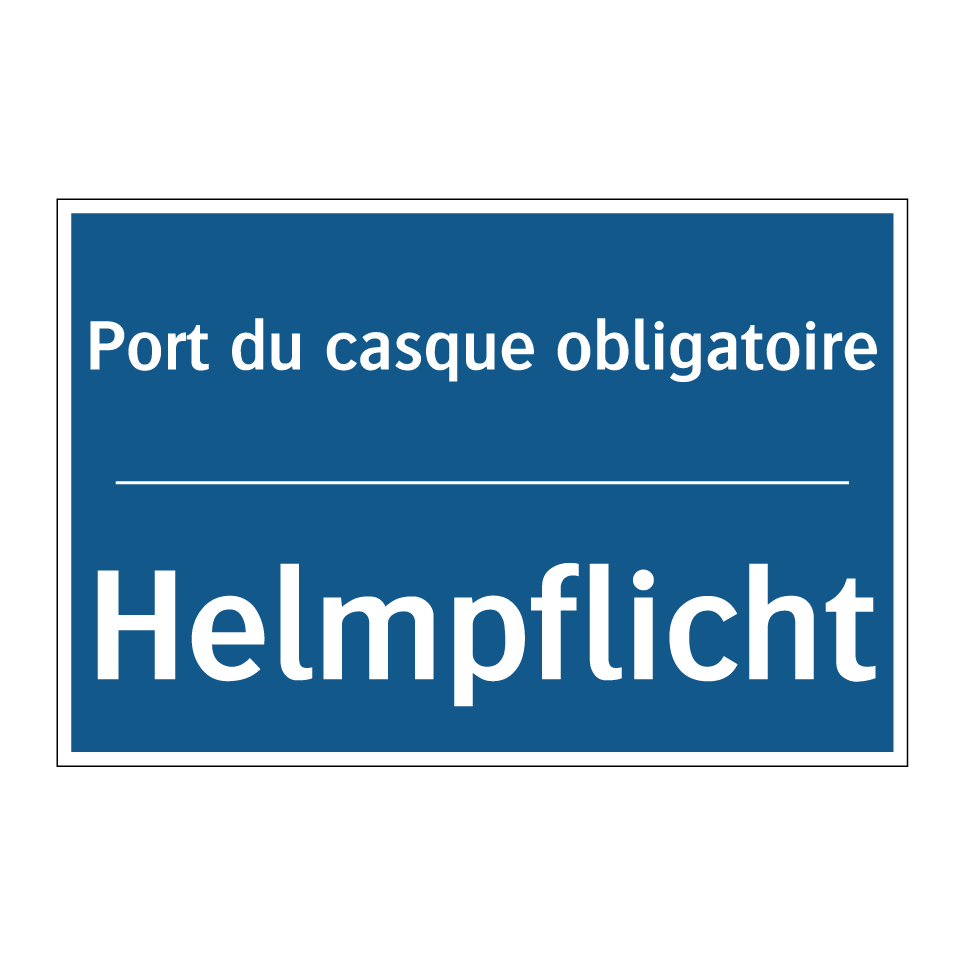 Helmpflicht - Port du casque obligatoire