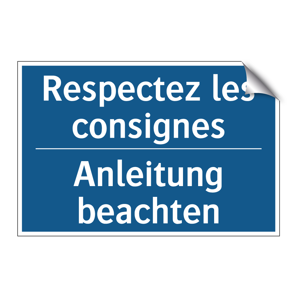Anleitung beachten - Respectez les consignes