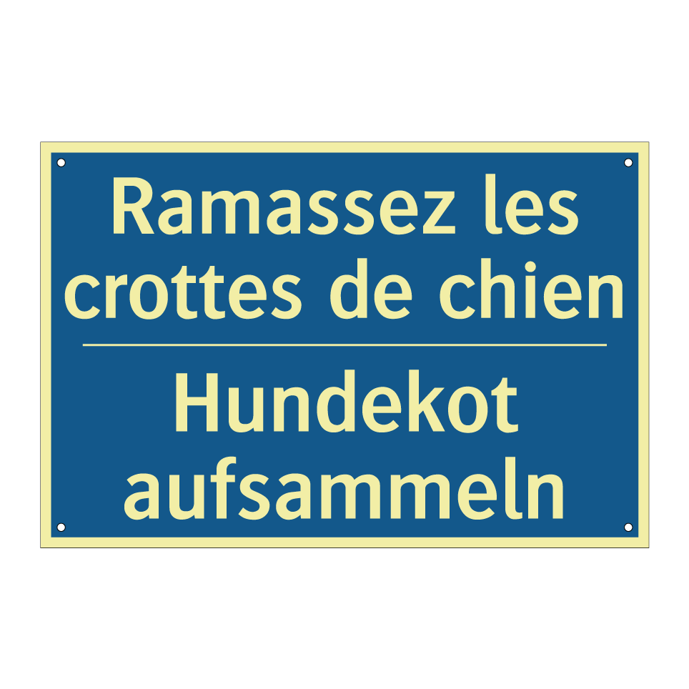 Hundekot aufsammeln - Ramassez les crottes de chien