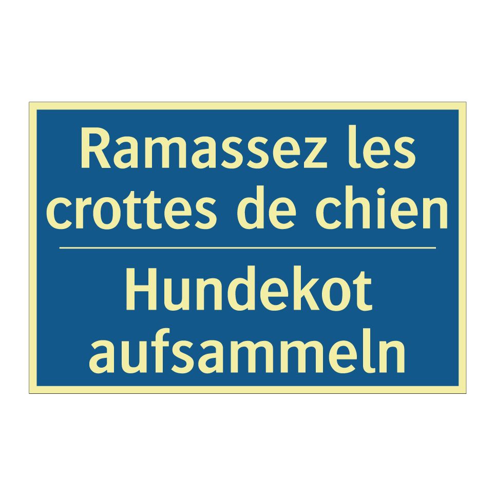 Hundekot aufsammeln - Ramassez les crottes de chien