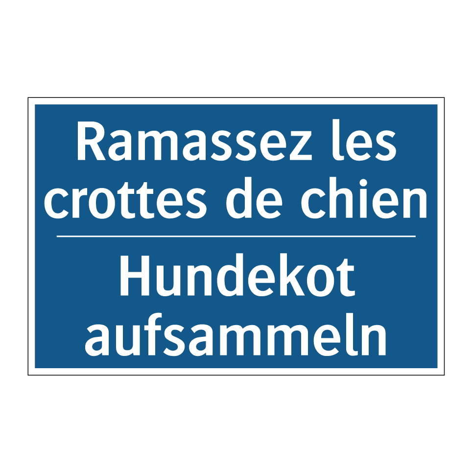 Hundekot aufsammeln - Ramassez les crottes de chien