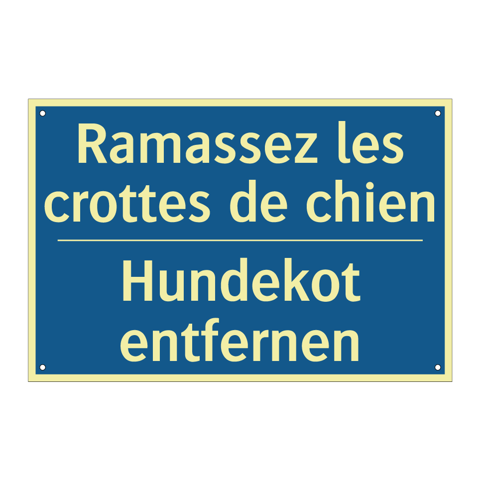 Hundekot entfernen - Ramassez les crottes de chien
