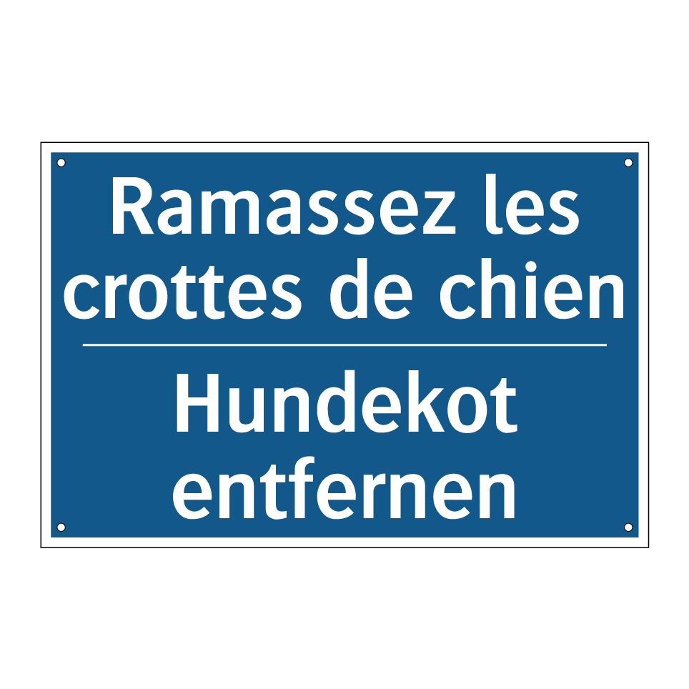 Hundekot entfernen - Ramassez les crottes de chien