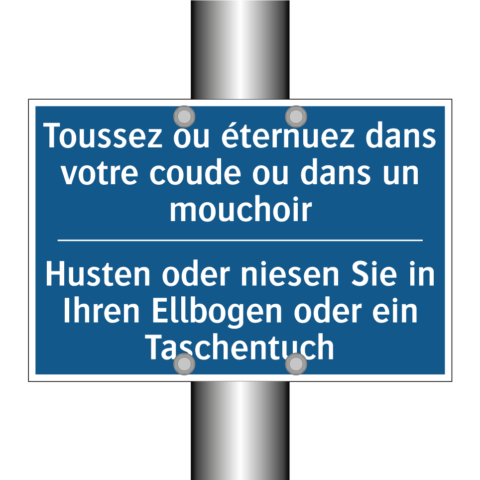Husten oder niesen Sie in Ihren  /.../ - Toussez ou éternuez dans votre  /.../