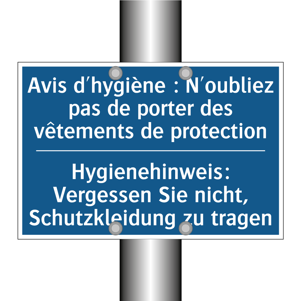 Hygienehinweis: Vergessen Sie  /.../ - Avis d'hygiène : N'oubliez pas  /.../