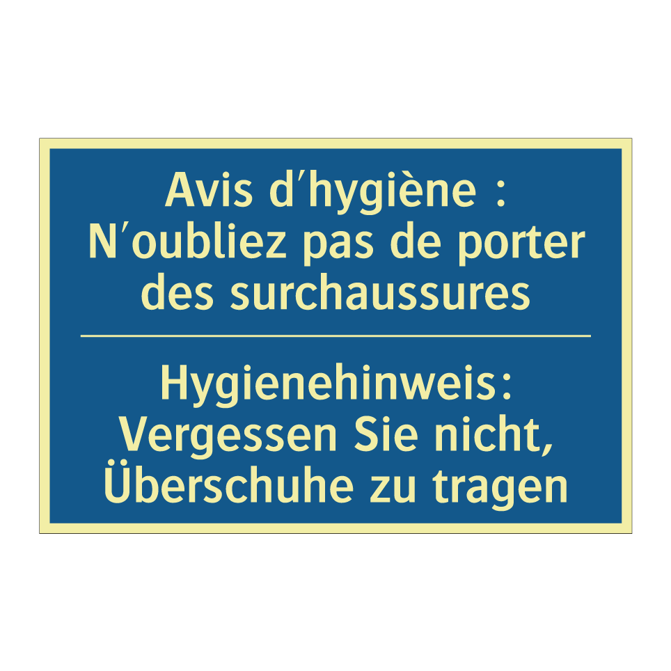 Hygienehinweis: Vergessen Sie  /.../ - Avis d'hygiène : N'oubliez pas  /.../