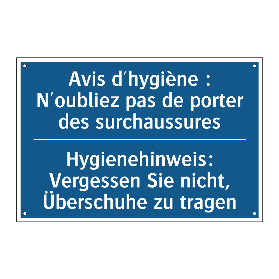 Hygienehinweis: Vergessen Sie  /.../ - Avis d'hygiène : N'oubliez pas  /.../