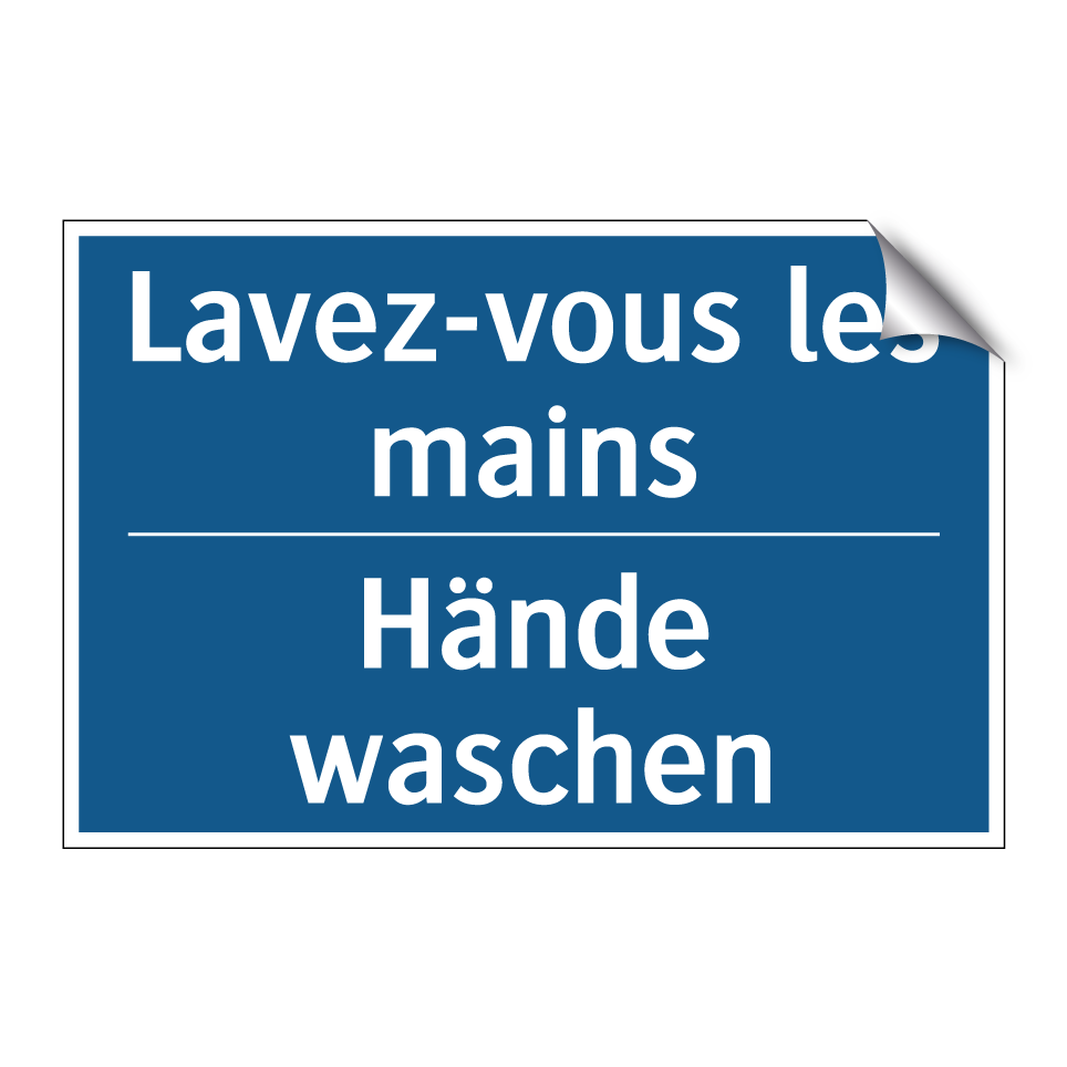 Hände waschen - Lavez-vous les mains