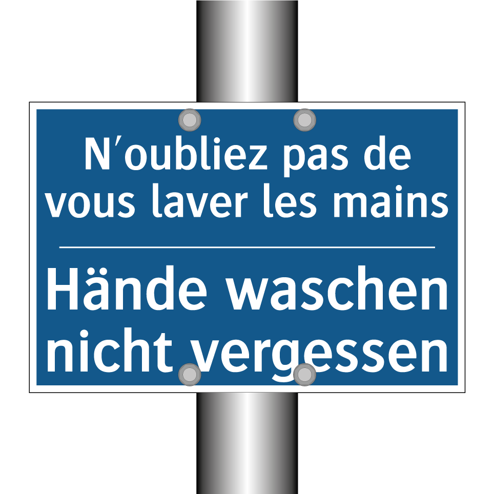 Hände waschen nicht vergessen - N'oubliez pas de vous laver les  /.../