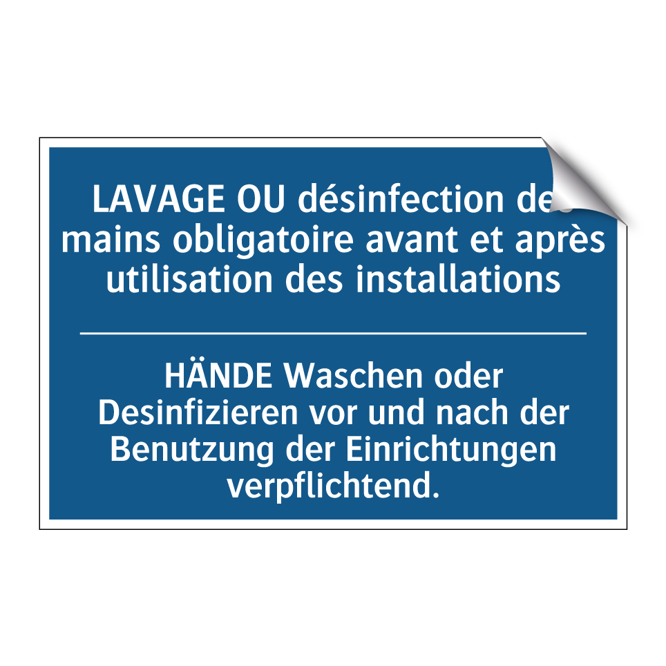 HÄNDE Waschen oder Desinfizieren  /.../ - LAVAGE OU désinfection des mains  /.../
