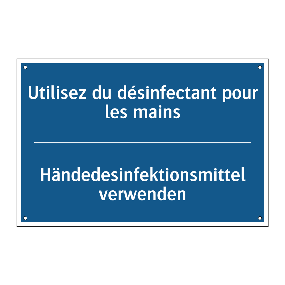 Händedesinfektionsmittel verwenden /.../ - Utilisez du désinfectant pour  /.../