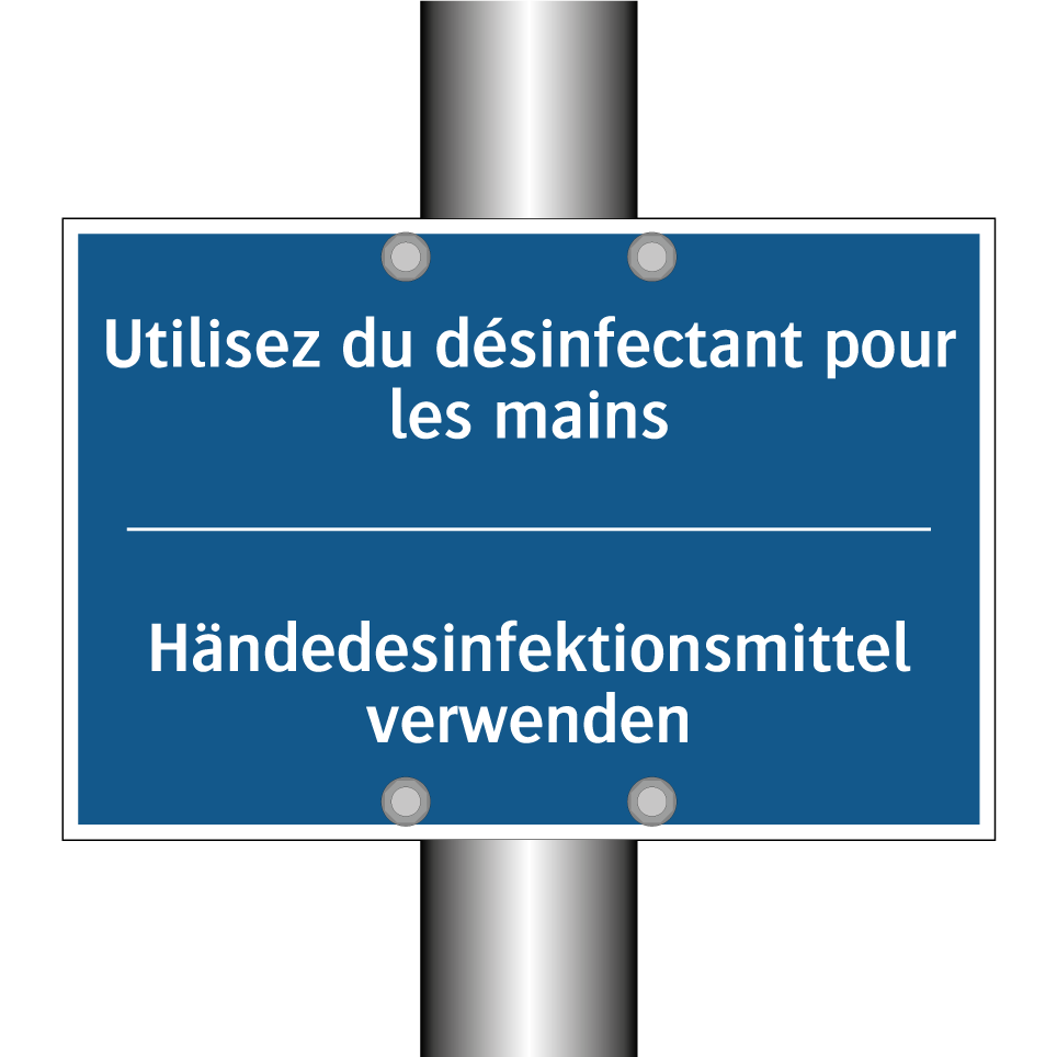 Händedesinfektionsmittel verwenden /.../ - Utilisez du désinfectant pour  /.../