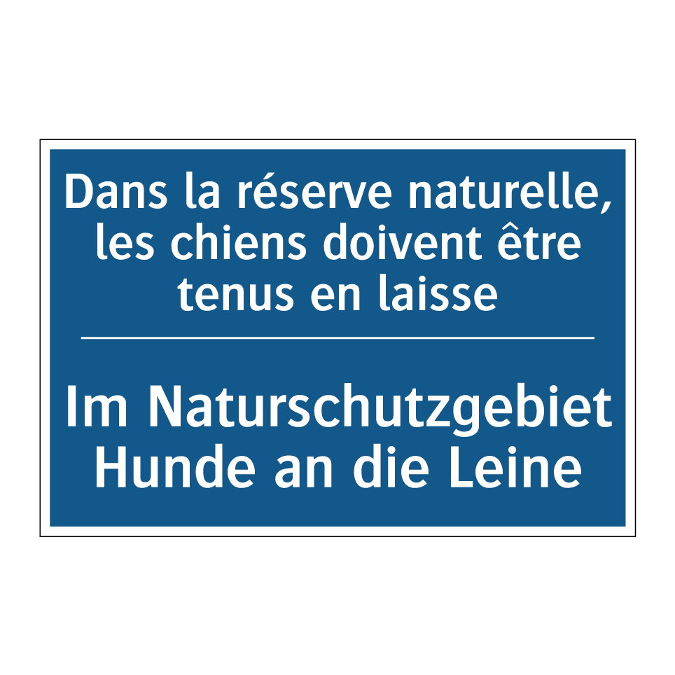 Im Naturschutzgebiet Hunde an  /.../ - Dans la réserve naturelle, les  /.../