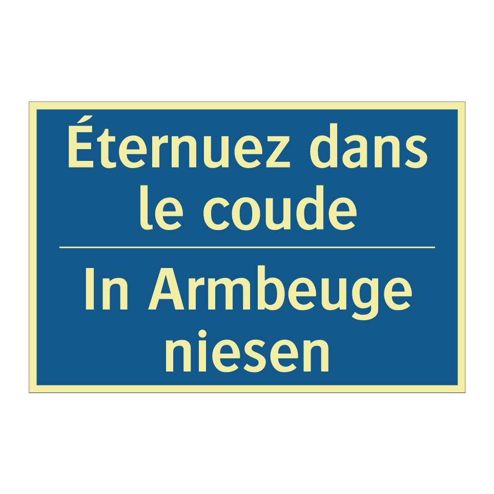 In Armbeuge niesen - Éternuez dans le coude