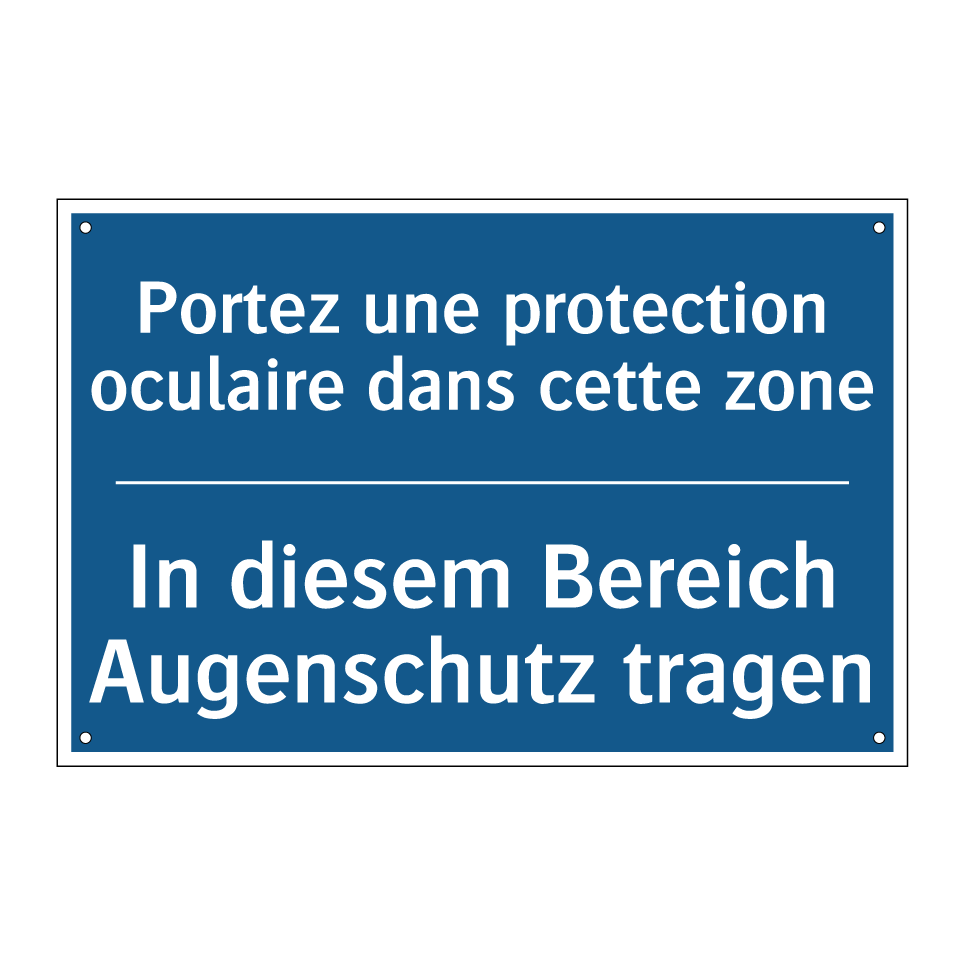 In diesem Bereich Augenschutz  /.../ - Portez une protection oculaire  /.../