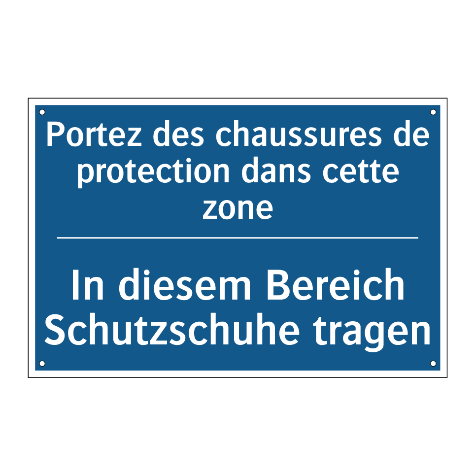 In diesem Bereich Schutzschuhe  /.../ - Portez des chaussures de protection  /.../
