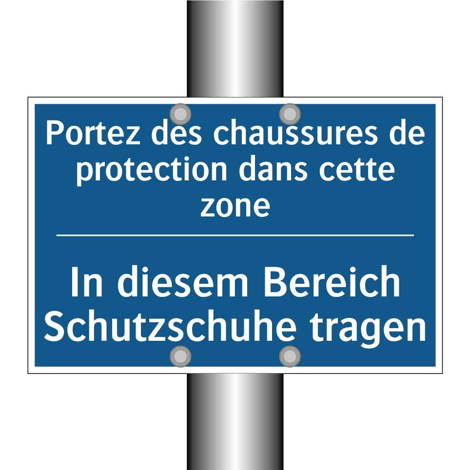 In diesem Bereich Schutzschuhe  /.../ - Portez des chaussures de protection  /.../