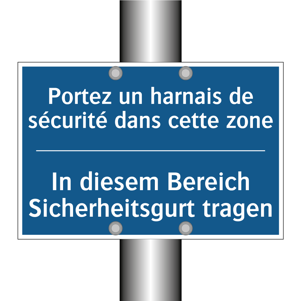 In diesem Bereich Sicherheitsgurt  /.../ - Portez un harnais de sécurité  /.../