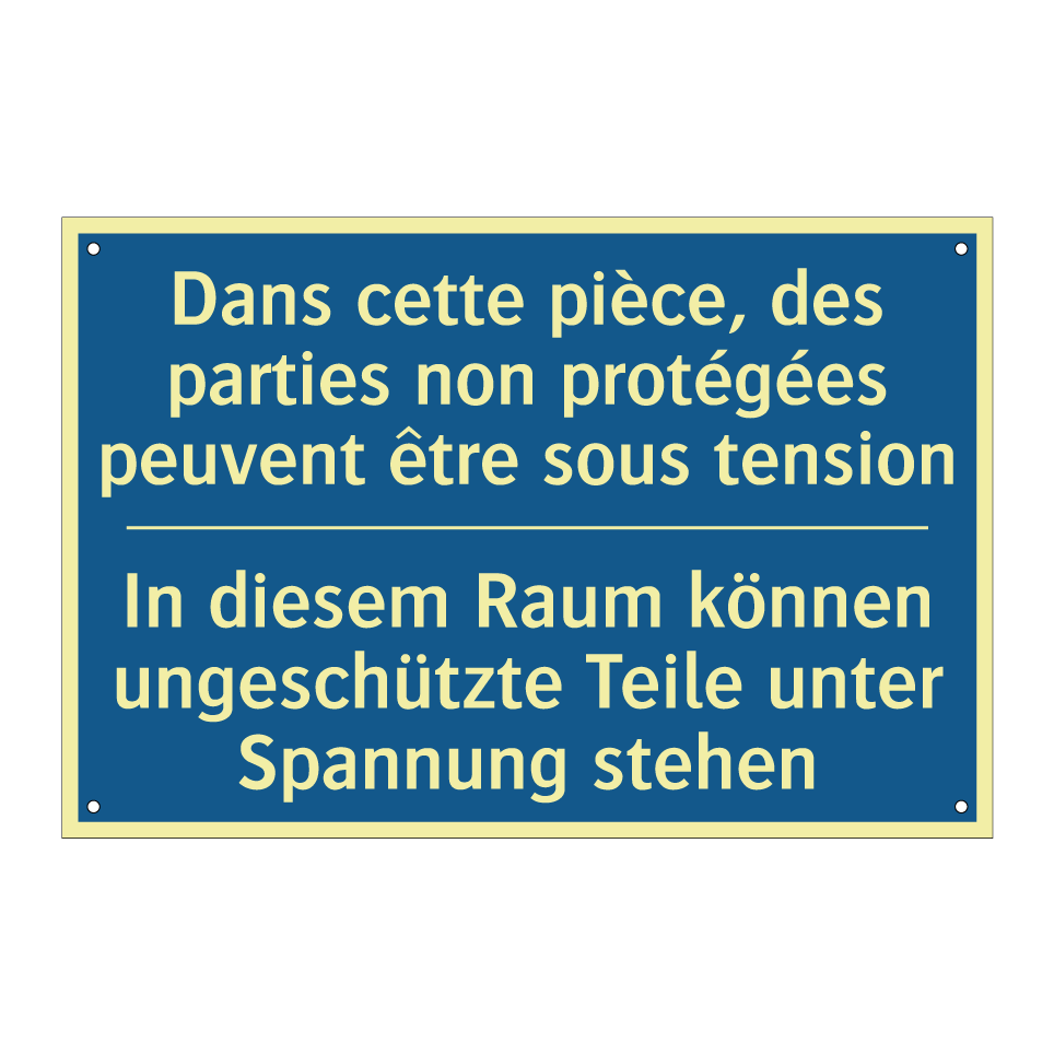 In diesem Raum können ungeschützte  /.../ - Dans cette pièce, des parties  /.../