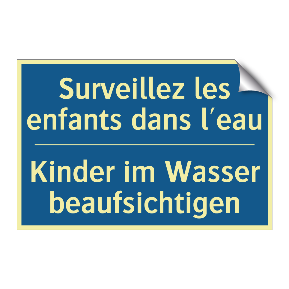 Kinder im Wasser beaufsichtigen /.../ - Surveillez les enfants dans l'eau /.../