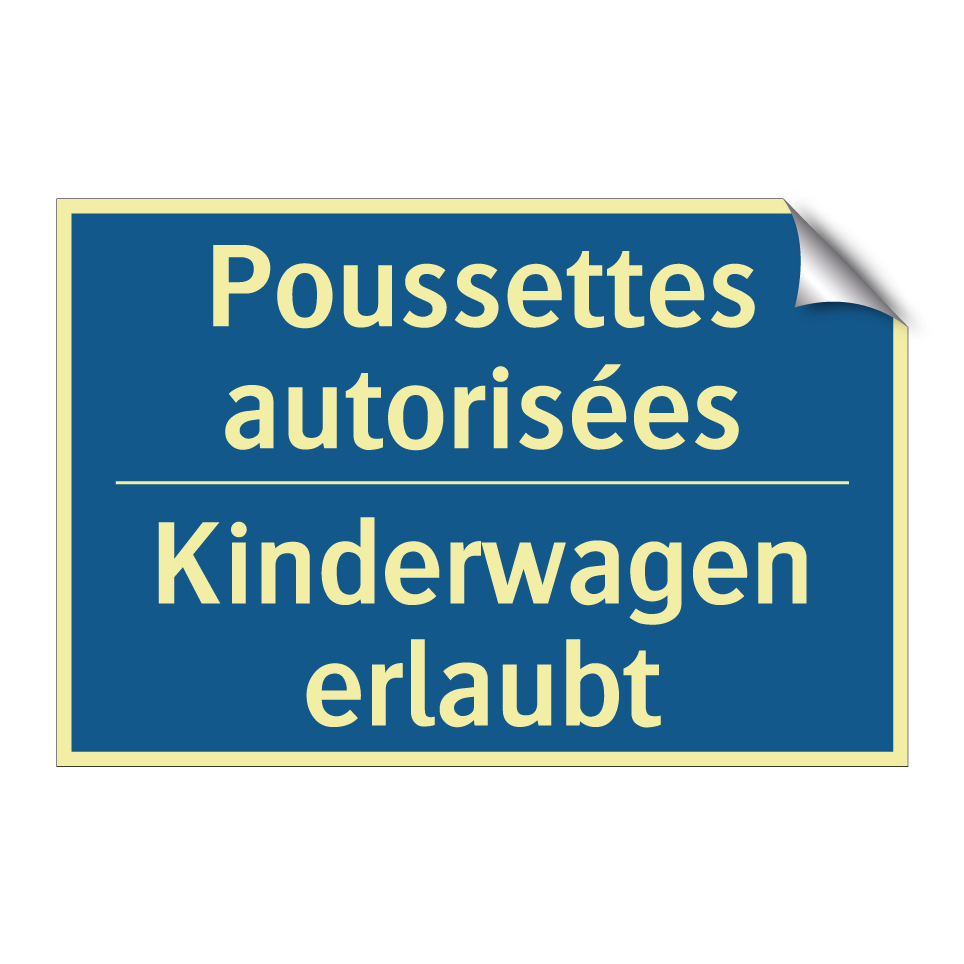 Kinderwagen erlaubt - Poussettes autorisées