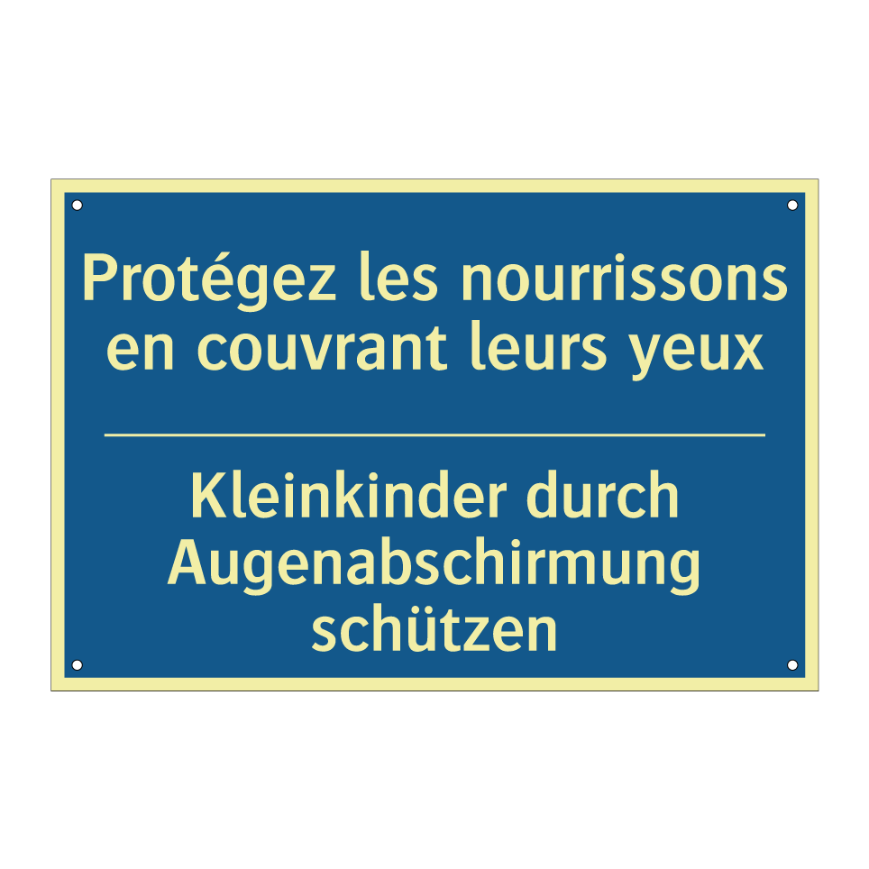 Kleinkinder durch Augenabschirmung  /.../ - Protégez les nourrissons en couvrant  /.../