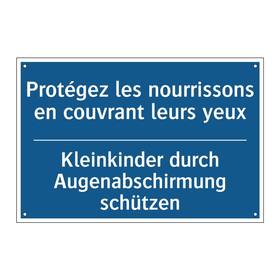 Kleinkinder durch Augenabschirmung  /.../ - Protégez les nourrissons en couvrant  /.../