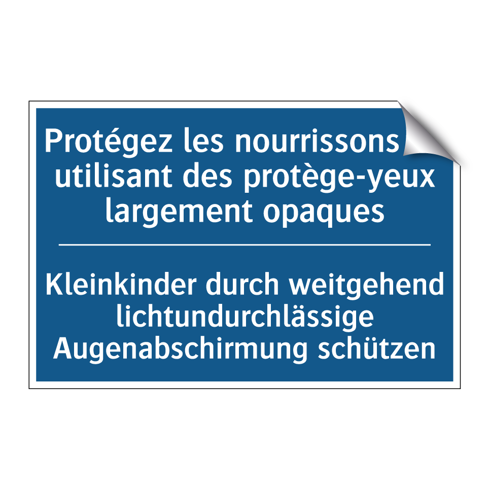 Kleinkinder durch weitgehend lichtundurchlässige  /.../ - Protégez les nourrissons en utilisant  /.../