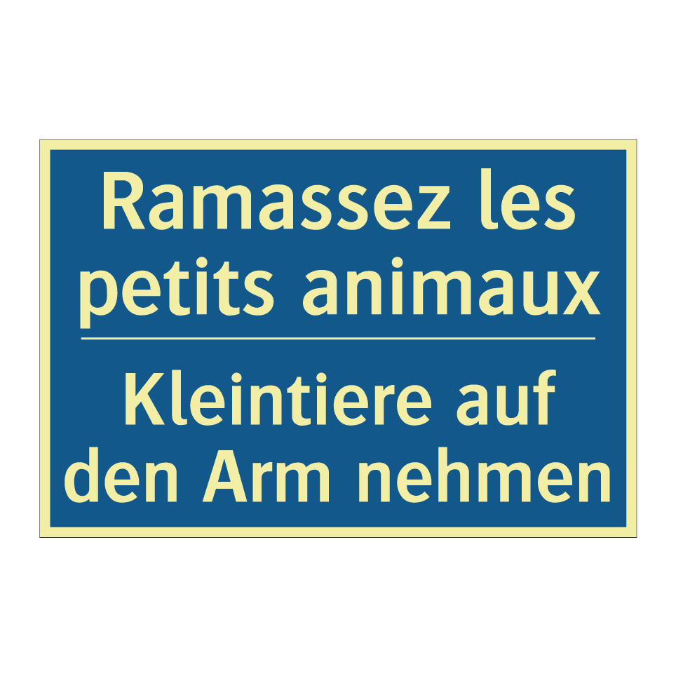 Kleintiere auf den Arm nehmen - Ramassez les petits animaux