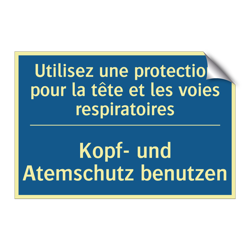 Kopf- und Atemschutz benutzen - Utilisez une protection pour la  /.../