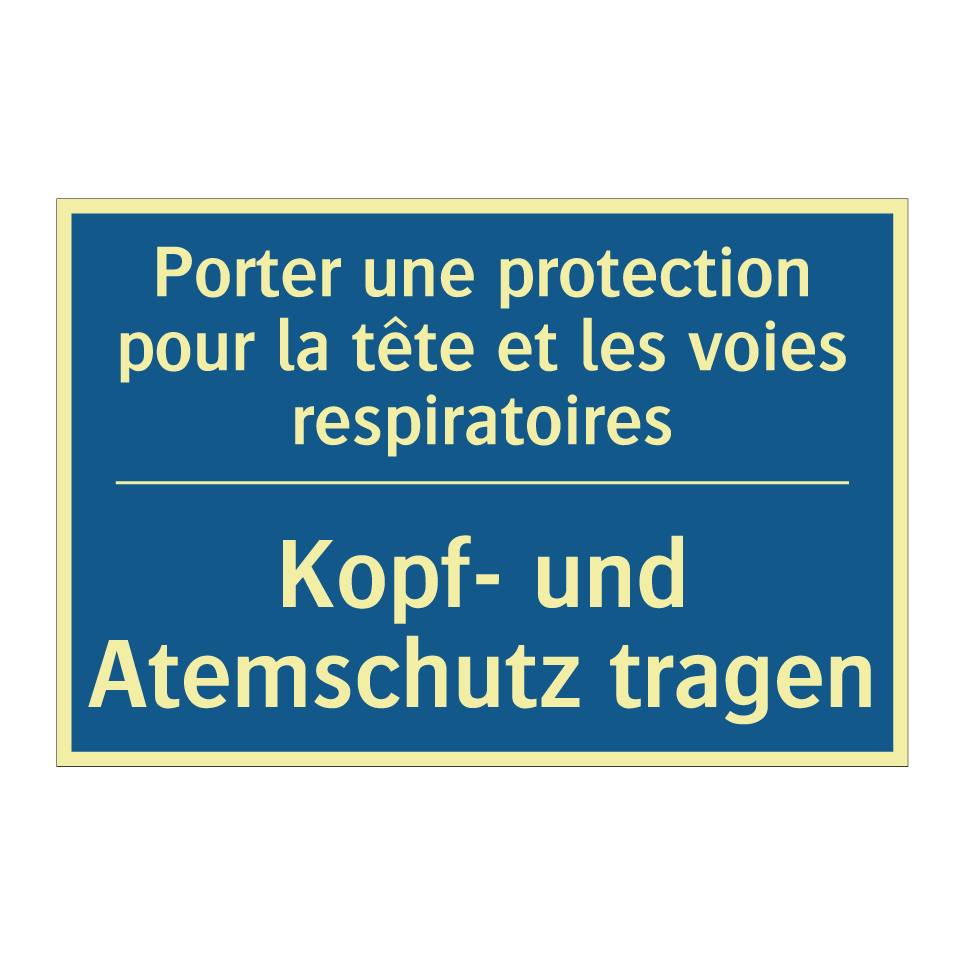 Kopf- und Atemschutz tragen - Porter une protection pour la  /.../