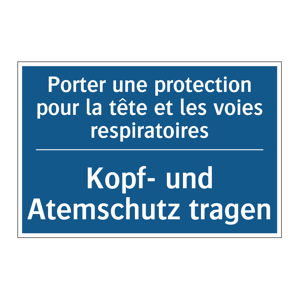 Kopf- und Atemschutz tragen - Porter une protection pour la  /.../
