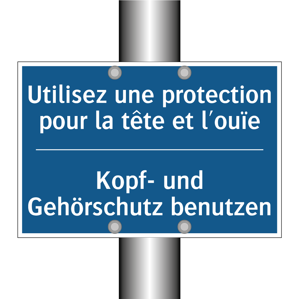 Kopf- und Gehörschutz benutzen - Utilisez une protection pour la  /.../
