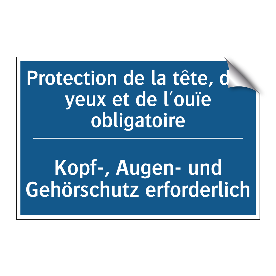 Kopf-, Augen- und Gehörschutz  /.../ - Protection de la tête, des yeux  /.../