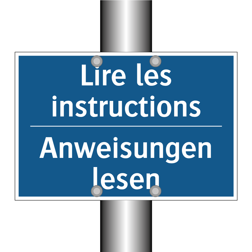 Anweisungen lesen - Lire les instructions