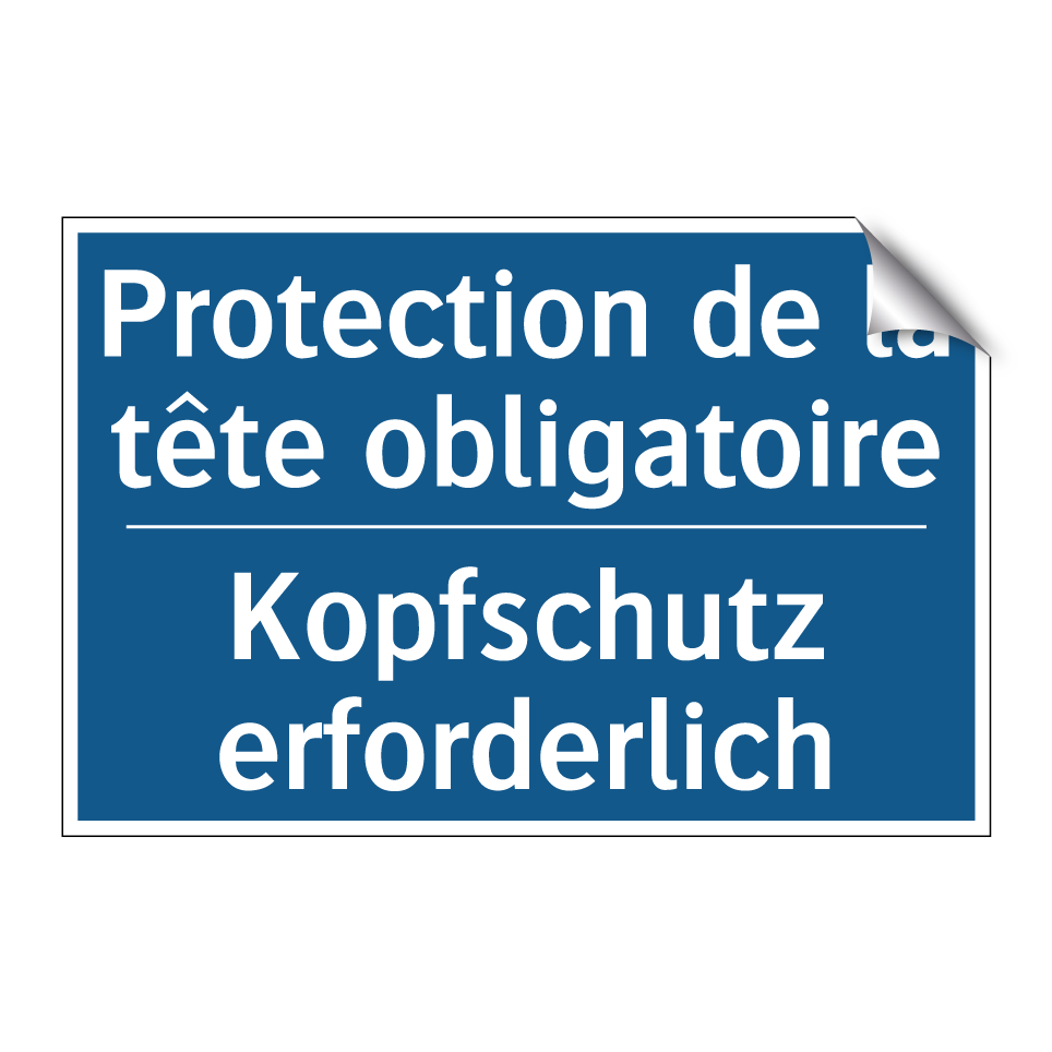 Kopfschutz erforderlich - Protection de la tête obligatoire /.../