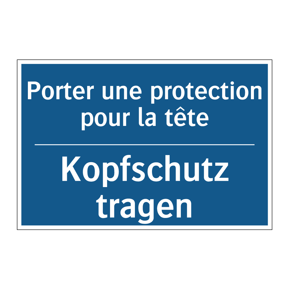 Kopfschutz tragen - Porter une protection pour la  /.../