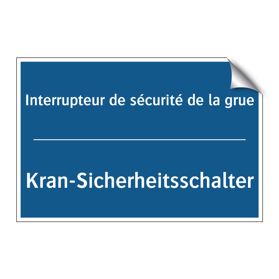 Kran-Sicherheitsschalter - Interrupteur de sécurité de la  /.../