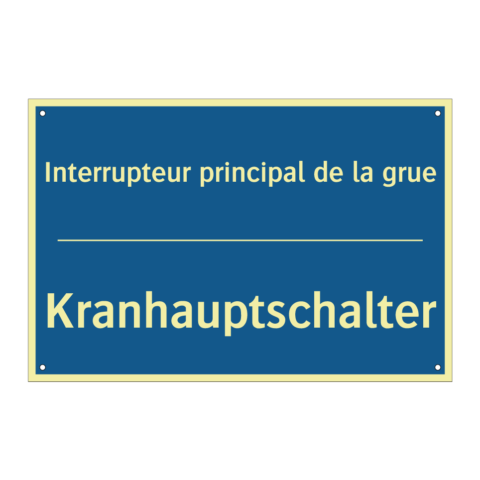 Kranhauptschalter - Interrupteur principal de la grue /.../