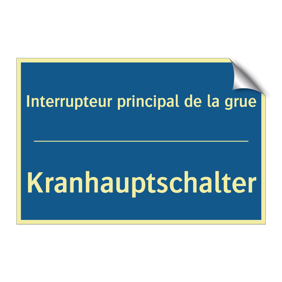 Kranhauptschalter - Interrupteur principal de la grue /.../