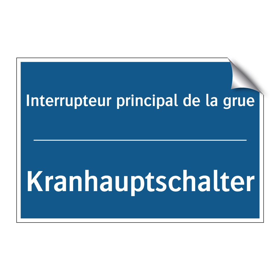 Kranhauptschalter - Interrupteur principal de la grue /.../