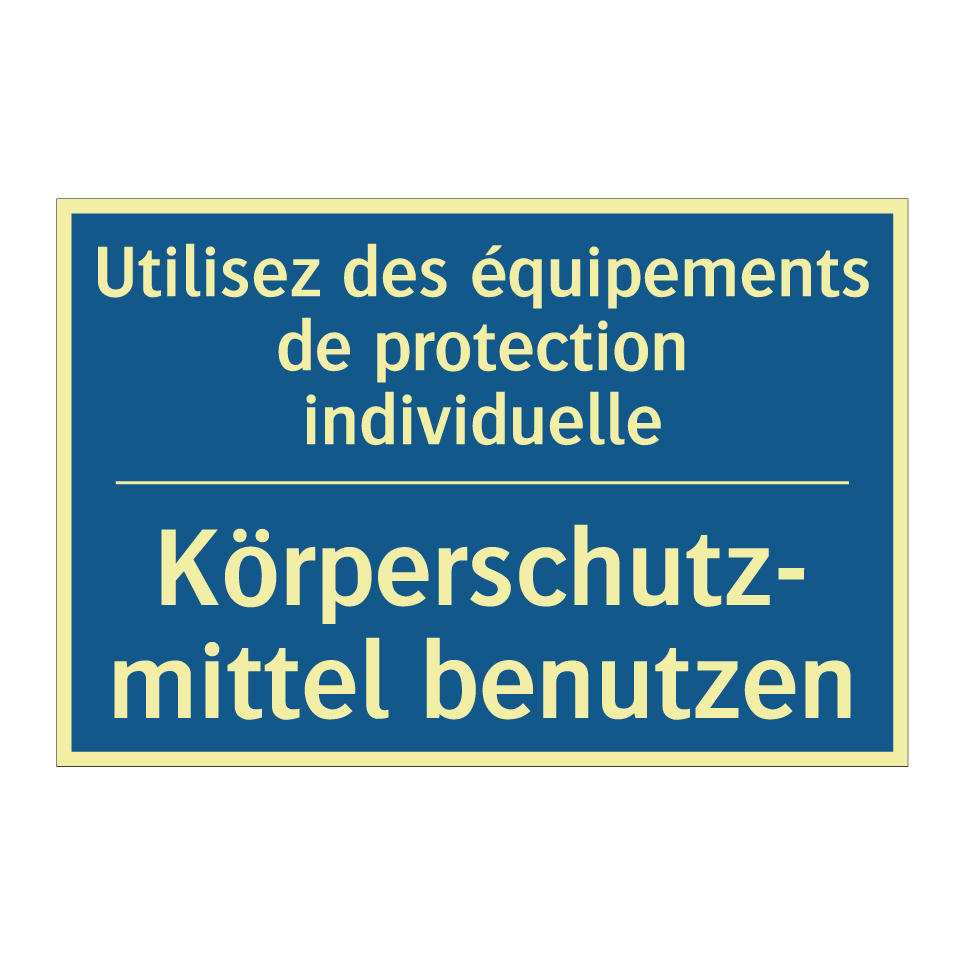 Körperschutz- mittel benutzen - Utilisez des équipements de protection  /.../