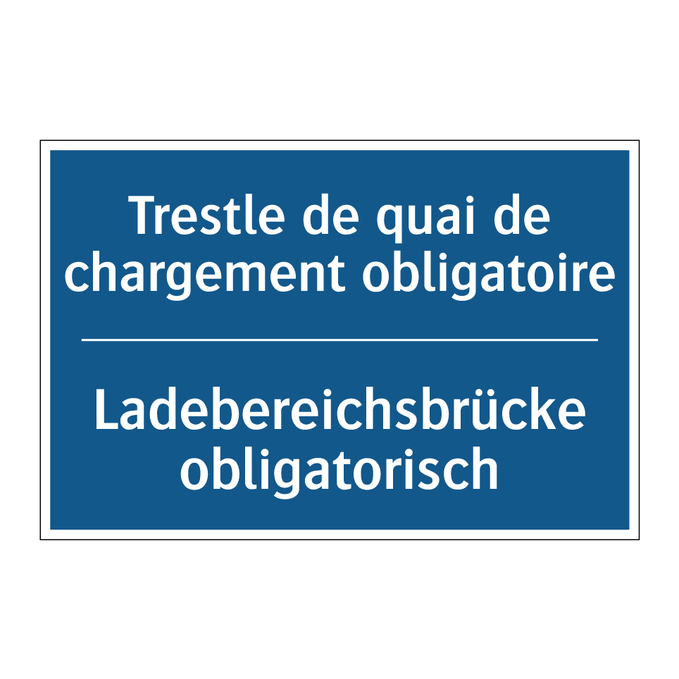 Ladebereichsbrücke obligatorisch /.../ - Trestle de quai de chargement  /.../