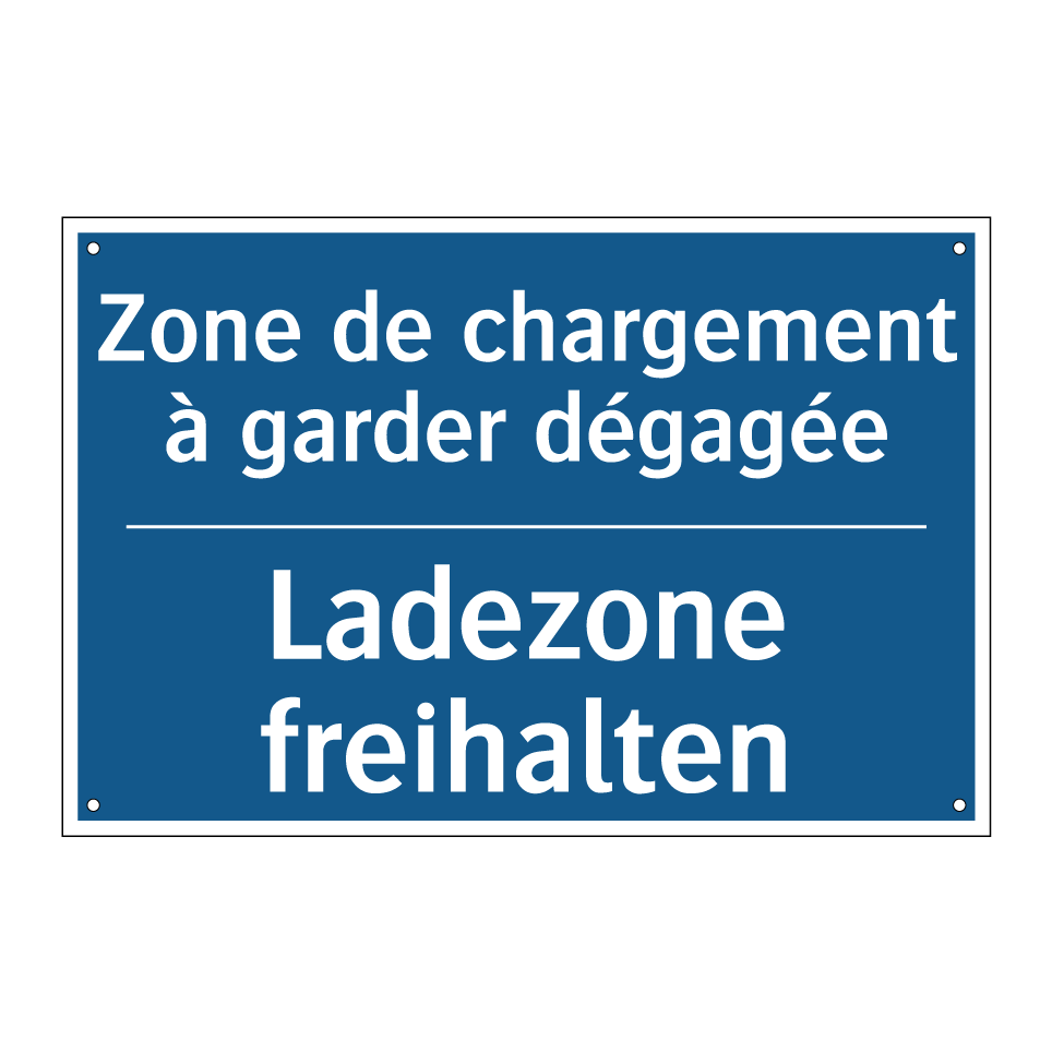 Ladezone freihalten - Zone de chargement à garder dégagée /.../