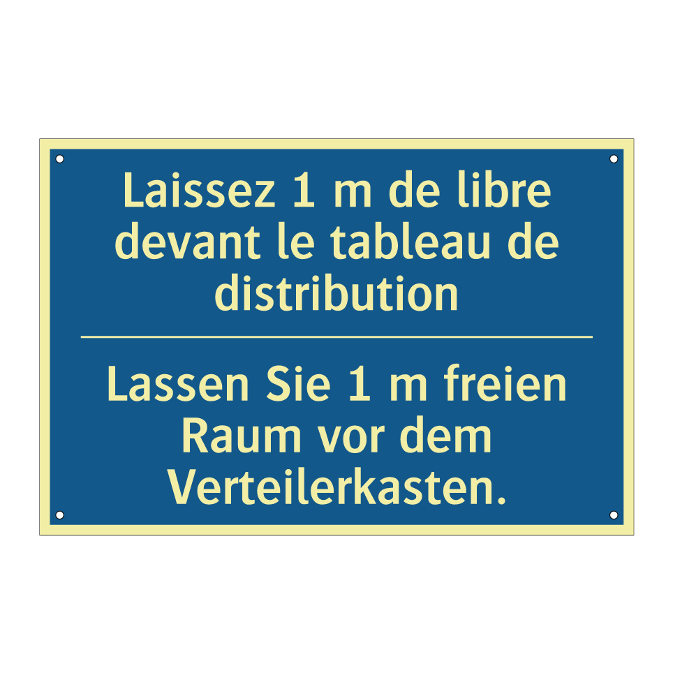 Lassen Sie 1 m freien Raum vor  /.../ - Laissez 1 m de libre devant le  /.../