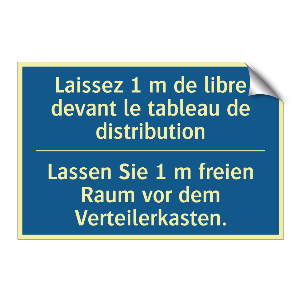 Lassen Sie 1 m freien Raum vor  /.../ - Laissez 1 m de libre devant le  /.../