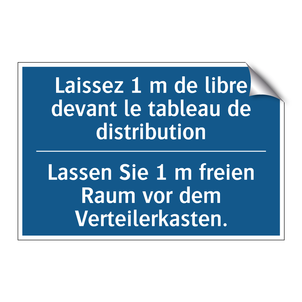 Lassen Sie 1 m freien Raum vor  /.../ - Laissez 1 m de libre devant le  /.../
