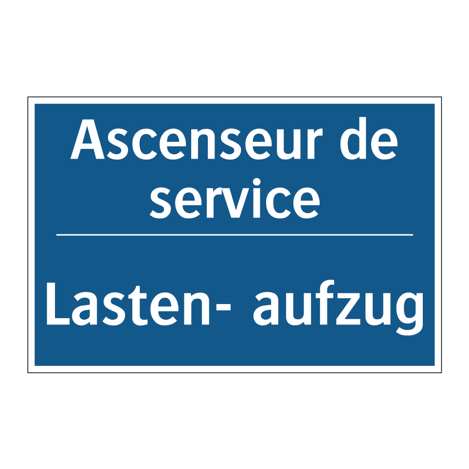 Lasten- aufzug - Ascenseur de service