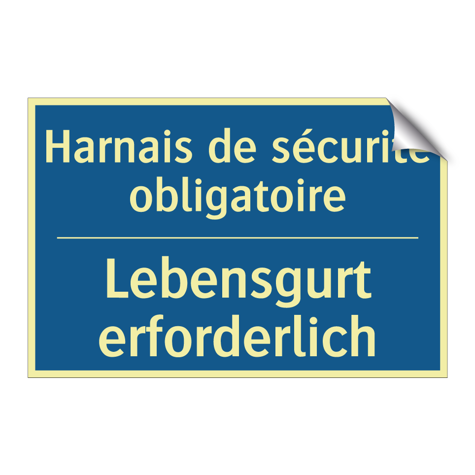 Lebensgurt erforderlich - Harnais de sécurité obligatoire /.../
