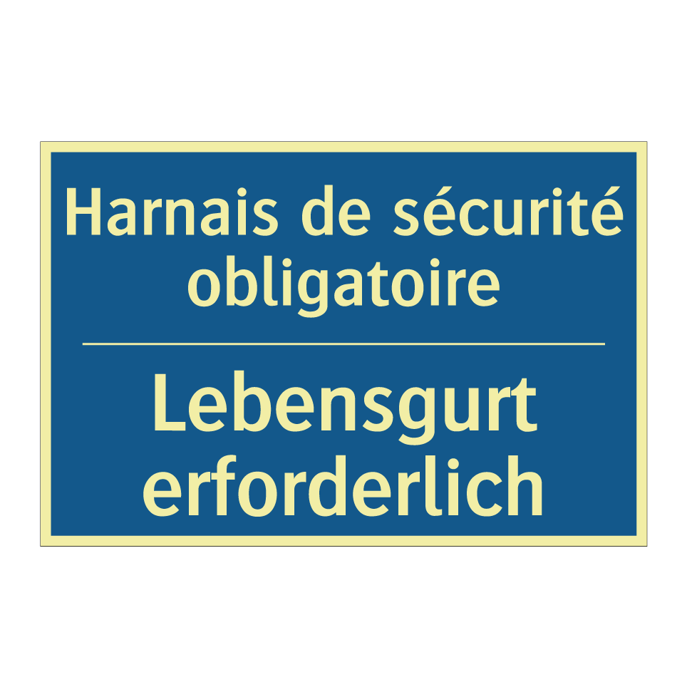 Lebensgurt erforderlich - Harnais de sécurité obligatoire /.../